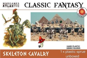 Wargames Atlantic Skeleton Cavallry 1 x sprue senza scatola 28 mm scala 1/56  - Foto 1 di 11