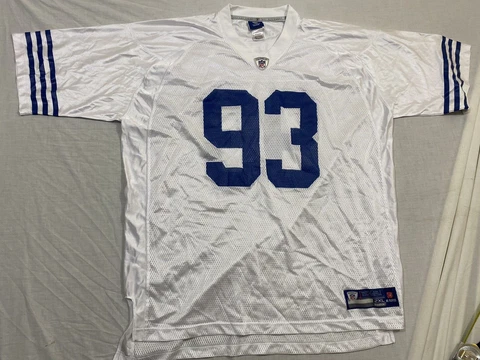 M14 REEBOK Indianapolis Colts Dwight Freeney White #93 Jersey MEN'S 2XL IR READ) Cover