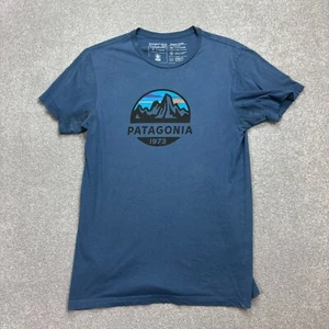Patagonia Shirt Adult Small Blue Cool Hiking Trail Outdoor Organic Cotton Men* - Picture 1 of 11