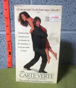 CARTE VERTE Gerard Depardieu Neu mit Etikett Bebe Neuwirth VHS Französisch 1990 Komödie Grüne Karte - Bild 1 von 2