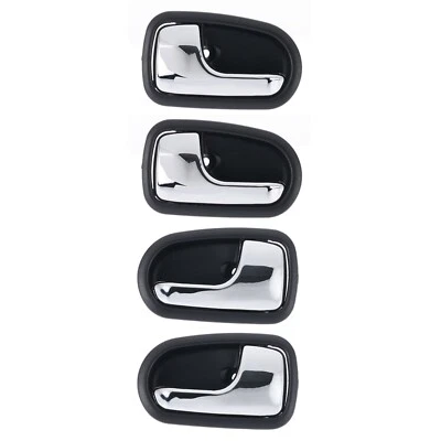 4pc Front Rear Left & Right Inner Door Handle Chrome For Ford Courier Laser 323 - image 1 of 4