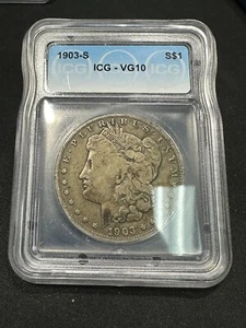 1903-S $1 MORGAN DOLLAR - ICG VG-10 - Picture 1 of 2