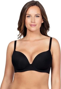 Parfait Sz 30DD Emma Full Figure Plunge Molded Underwire T-Shirt Bra P5490 Black - Picture 1 of 9