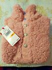 Ruby Rd Women's PETITE SMALL Blush Pink Shearling Long Sleeve Pullover NWT 59