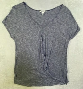 Top Athleta Bayview para mujer M imitación envoltura manga gorra gris yoga entrenamiento - Imagen 1 de 17