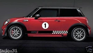 2 Side Stripe + 2 gumball MINI COOPER S CHALLENGE Rally Race DECAL STICKER KIT - Picture 1 of 5
