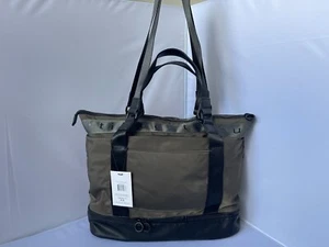 Bugatti Nylon KHAKI Tote Duffle Travel Bag With Double Straps Zipper Bottom New - Picture 1 of 13