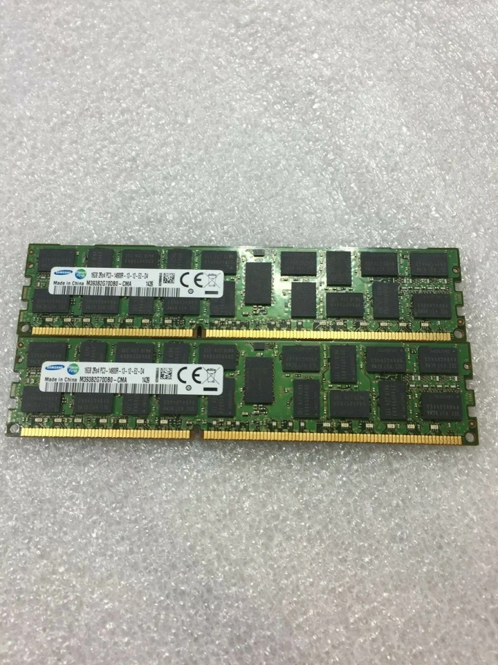  32GB Samsung Cisco 2x 16GB PC3-14900R ECC Server RAM M393B2G70DB0-CMA FREE S/H - Image 1 of 4
