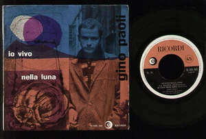 7" GINO PAOLI IO VIVO NELLA LUNA LA GATTA +3 EP RICORDI 1960 COPERTINA LUCIDA - Picture 1 of 1