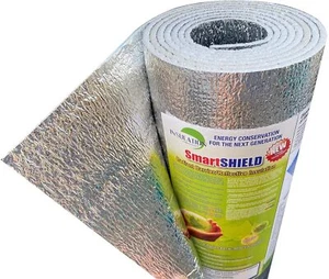 SmartSHIELD-Rotolo isolante riflettente da 3 mm, barriera radiante con nucleo in schiuma - Foto 1 di 10