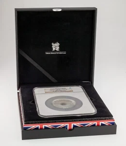 2012 Great Britain S10PND 5 Oz. London 2012 Olympics Siler Round NGC PF70 1000 - Picture 1 of 7