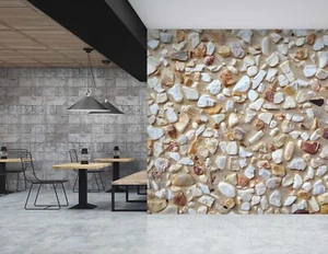 3D White Quartz S115 Wallpaper Mural Self-adhesive Removable Sticker Kids Pa - Picture 1 of 11