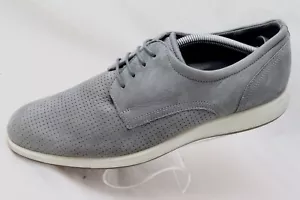 Zapatos Ecco Oxfords Para Hombre 10 (FUNCIONA GRANDE - VER MEDIDAS) Cuero Gris Con Cordones - Imagen 1 de 11