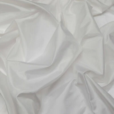 White Tissue Taffeta Silk, 100% Silk Fabric By The Yard, 44" Wide (TS-7301) - Image 1 of 3