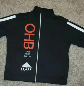 Men's Black Pyramid "Out Here Ballin" Logo Track Jacket size XL  Black Zip-up  - Picture 1 of 11