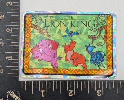 Pegatina holográfica vintage 1994 Rey León - Peninsula Vending Disney Foto 1 de 2