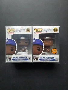 Funko Pop Jackie Robinson Bronze Chase + Common #42 Fielding + Protector - Picture 1 of 5
