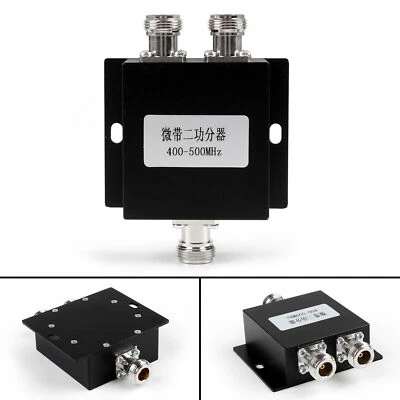 AREYOURSHOP 1 Pieza UHF Antena de 2 Vías Power Splitter 400-500MHZ Radio Repetidor Power Diveder H
