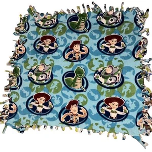 Disney Toy Story Handmade Handtied Fleece Baby Blanket Throw 42” X 46” - Picture 1 of 8