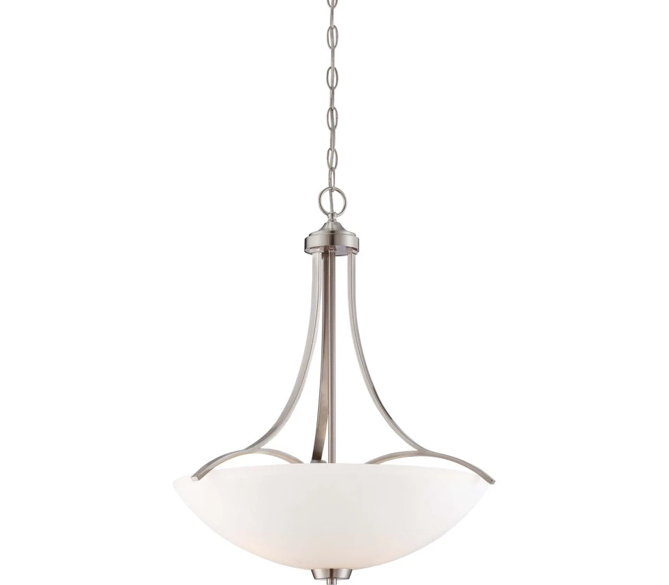 Minka Lavery Overland Park, 3-Light Pendant, 300 Total Watts, Brushed Nickel - Image 1 of 1