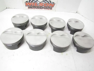 NEW  Mahle 4.125 Bore Forged Sb Chevy Flat Pistons  JE Trw IMCA UMP WISSOTA SBC - Image 1 of 4