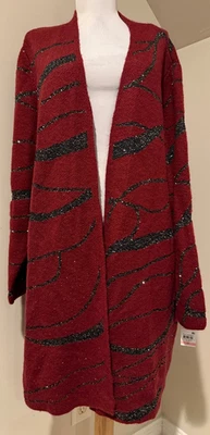 ALFANI Womens Malbec Sweater Jacket Shirt NWT - Sz 2X - Image 1 of 4