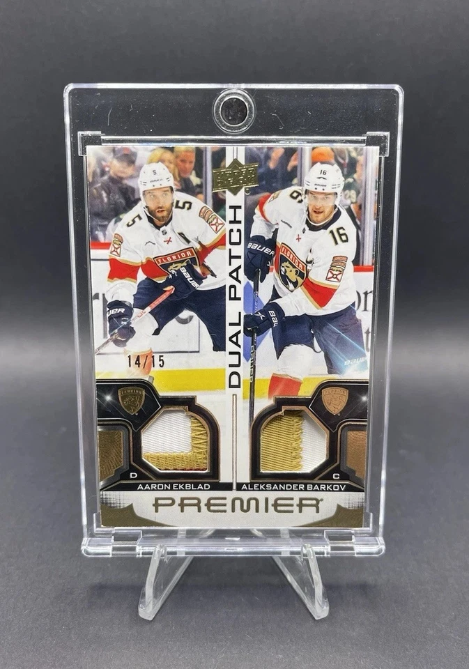 2022-23 Premier Jersey Relics Dual Patch - Aleksander Barkov & Aaron Ekblad /15 - Image 1 of 2
