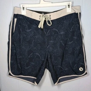 Vuori Cruise Board Shorts V314 Ink Hydrangea Men's Size 32 Surf Swim Beach Blue - Picture 1 of 7