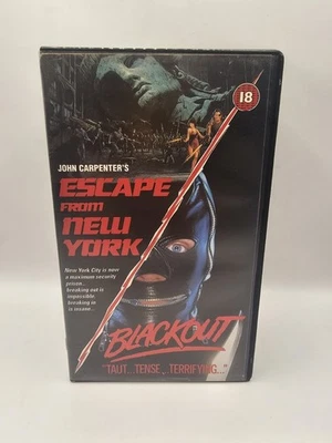 Escape From New York & Blackout Double VHS Tape - PAL UK John Carpenter RARE - Image 1 of 4