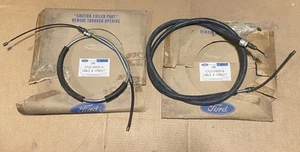 Ford Left & Right Rear Parking Brake Cables - 1986-1991 E150 Econoline Van - NOS - Picture 1 of 7