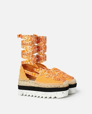 Stella McCartney Gaia Platform Espadrilles, Black, Size 5(US), 35 (IT) - Image 1 of 4