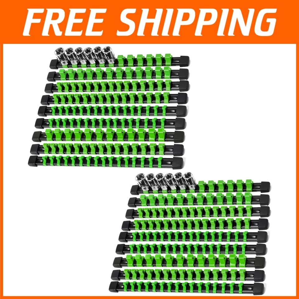 Tool Socket Organizer - Green, 258 Socket Capacity - Image 1 of 4