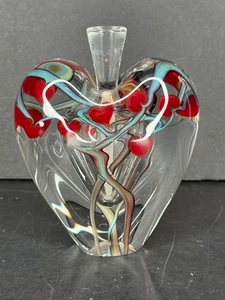 Zellique signierter Parfümflakon aus Glas mit blutendem Herz - nicht datiert - Bild 1 von 8