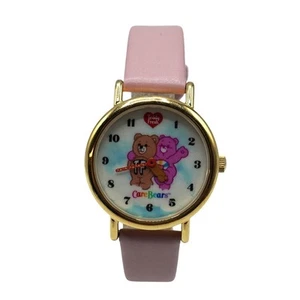 Teddy Fresh Care Bears Watch Pink Leather Band New Battery - Picture 1 of 6