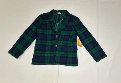 Blazer a Cuadros Gymboree Niños Talla 6 Azul Verde Noelle Nuevo con Etiquetas Vacaciones de Navidad Foto 1 de 4