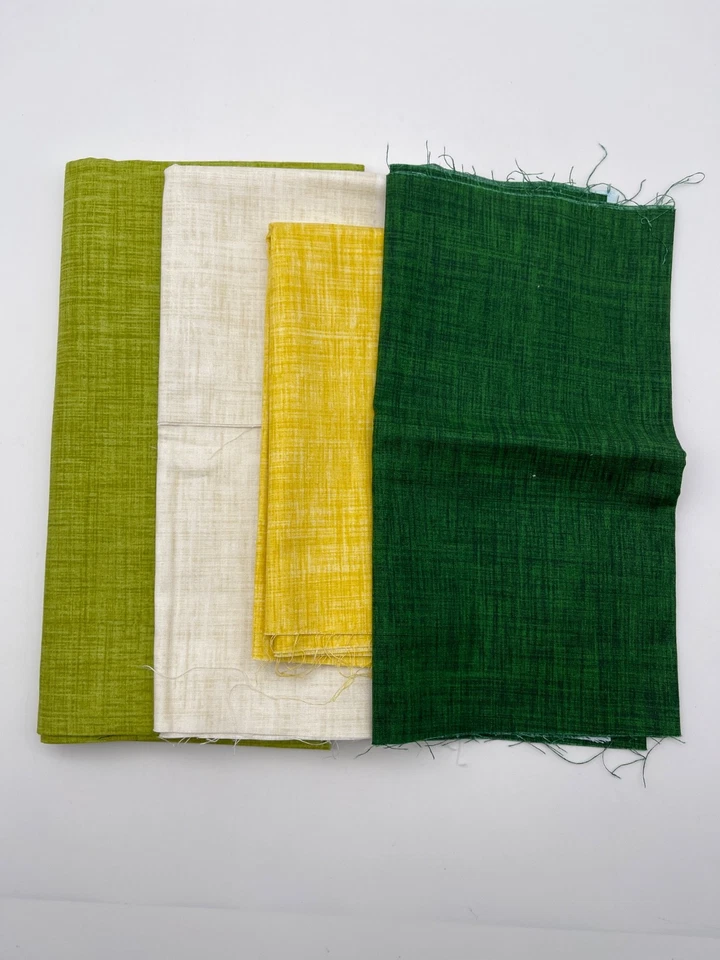 COLOR WEAVE by P&B Textiles - 4 Color Linen Texture Print Bundle 2.25 yds Total - Image 1 of 4