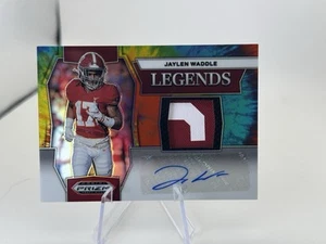 2024 Prizm Draft Picks JAYLEN WADDLE /25 TIE-DYE Legends PATCH AUTO Alabama SSP - Picture 1 of 2