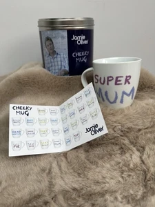 Jamie Oliver Super Mum Cup Cheeky Mug Churchill Birthday Gift Idea - In Tin Used - Picture 1 of 13