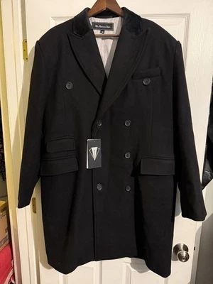 The Platinum Tailor Overcoat UK 46 Mens 70% Wool 5% Cashmere Covert - Image 1 of 4
