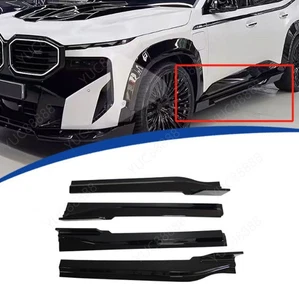 ABS Gloss Black Side Skirts Extension Spoiler Lip For BMW XM G09 2023-2025 - Picture 1 of 5