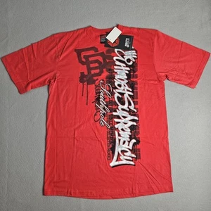 NWT Southpole Shirt Mens XL Red Short Sleeve Big Logo Street Graffiti Cotton New - Picture 1 of 13