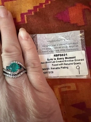 Бразильский изумруд и кварц RBP8621 Bask In Every Moment, размер 9 - Изображение 1 из 4