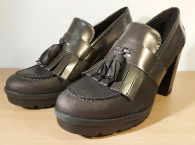 GEOX Abrienne каштана мокасины кожи суда туфли с этикетками женщин ЕС 40 / Великобритании 7 - Изображение 1 из 4