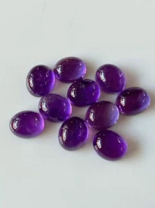 AAA+ Top Qualität 8x10mm-10x14mm Natürlicher Amethyst Oval Cabochon | - Bild 1 von 6