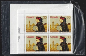 Canada — Set of 4 Corner Blocks — 1982, Salvation Army Centenary #954 MNH - Picture 1 of 1