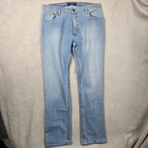 Arizona Jeans Mens 36x32 Flex Athletic Fit Light Wash Fading Casual Denim - Picture 1 of 13