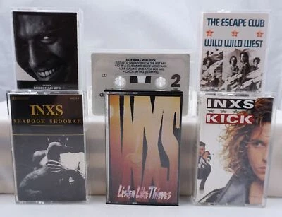 Cassette Tape Lot x6 INXS Kick Listen ROBERT PALMER BILLY IDOL ESCAPE CLUB Foto 1 de 4