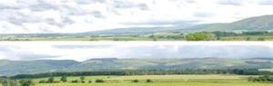 Hills and Dales (Packung A) 2 x 5' x 9" Premium OO Gauge ID Backscenes 208A - Bild 1 von 2