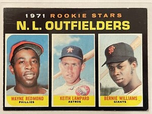 1971 Topps Redmond/Lampard/Williams Rookie Stars Outfielders High Number Series