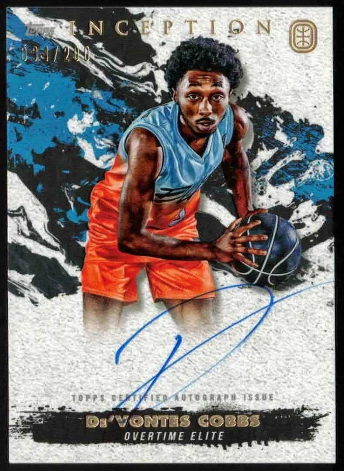 De'VONTES COBBS 2021 Topps Inception OTE Overtime Elite #IA-DC2 AUTO /200 RC! - Image 1 of 2